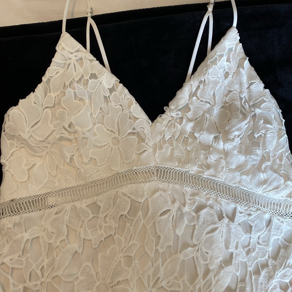 ASTR white lace spaghetti strap dress size XL - Picture 2 of 9